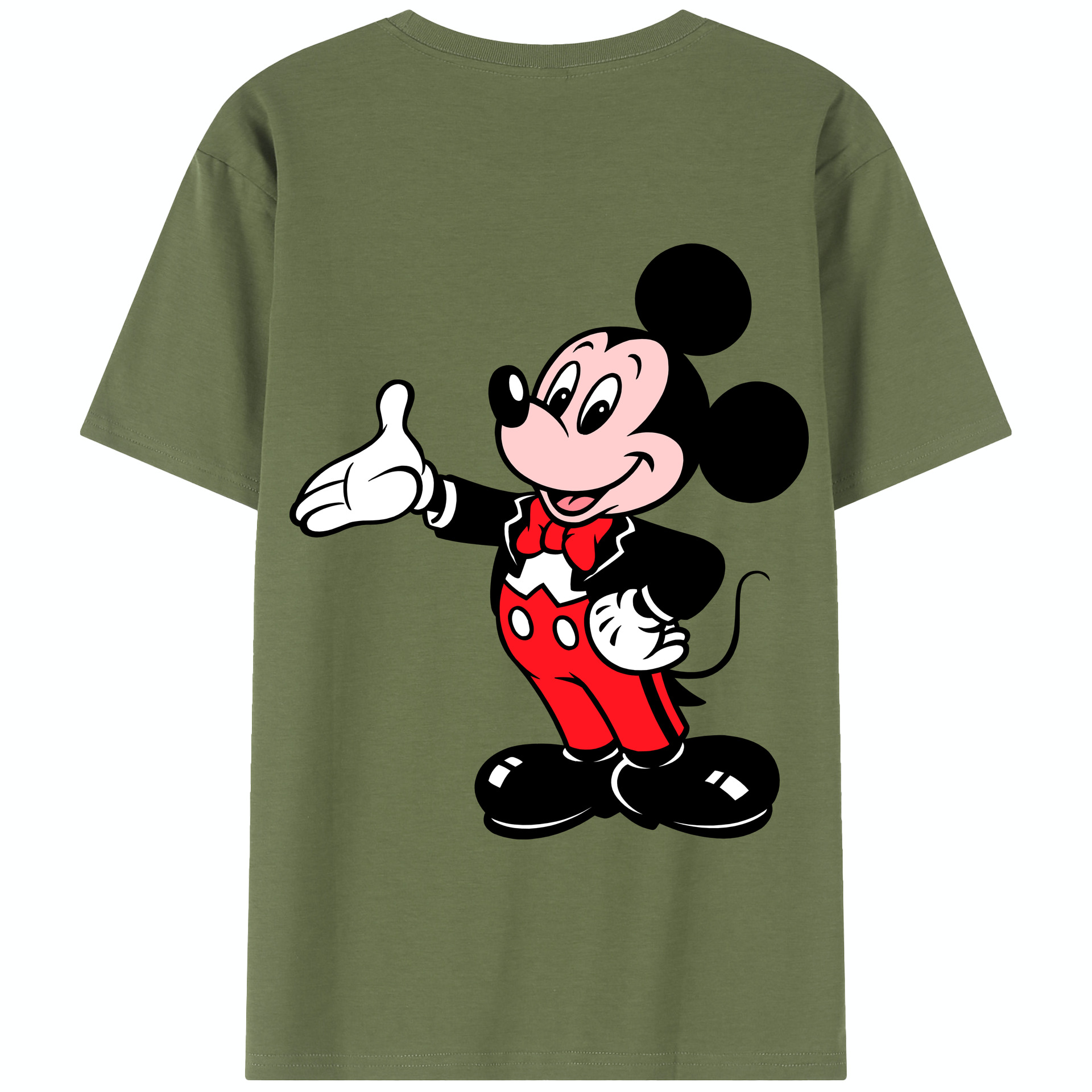（画像用） ミッキーマウス Mickey Mouse 綿100％半袖Tシャツ（背面プリント）